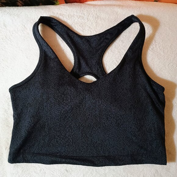 EUC: Rebel Sport Black Speckle Seamless Racerback Sports Bra - Picture 1 of 6